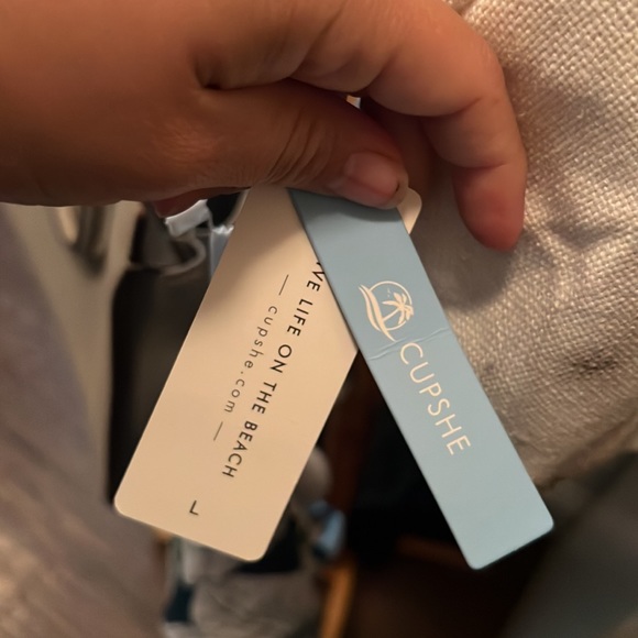 Mustard, white and green flower two piece swimsuit. Size L . From cup she - Picture 11 of 16